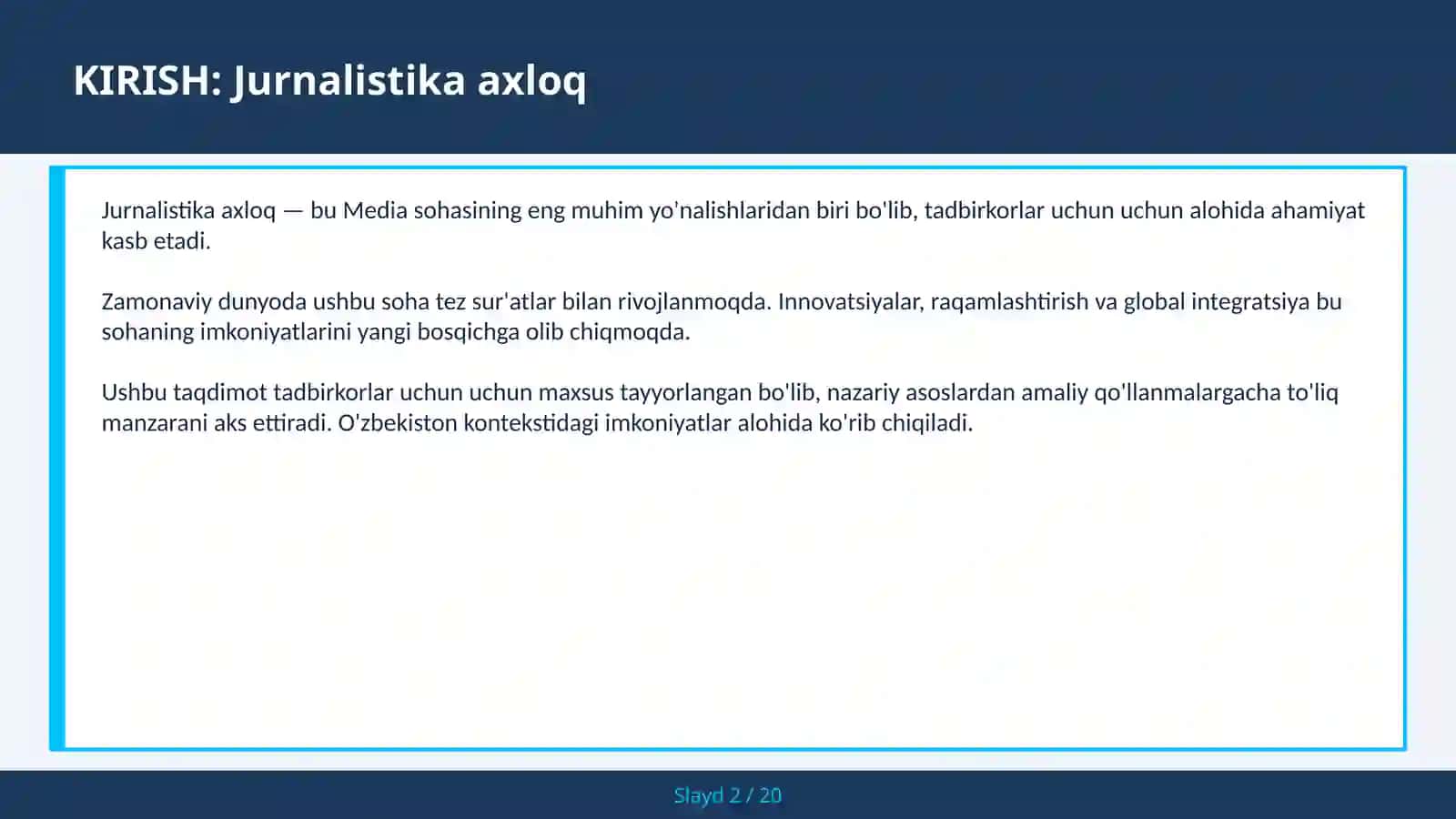 Jurnalistika axloq 2
