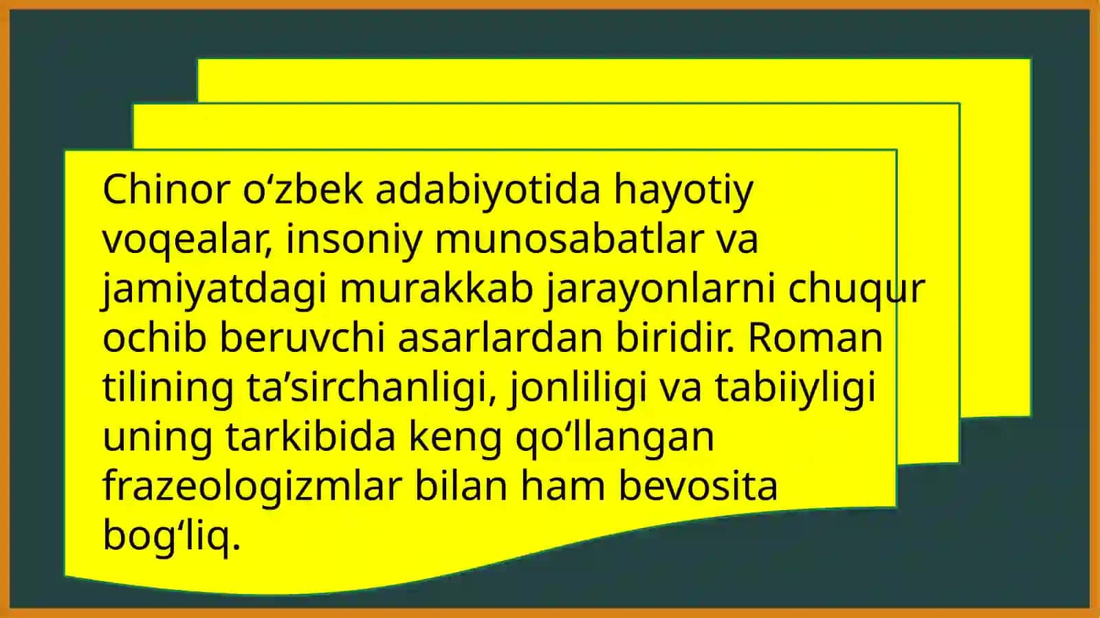 Chinor romanida qo'llanilgan frazeologizmlar 2