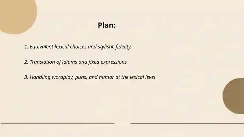 Lexical stylistics in translation 2