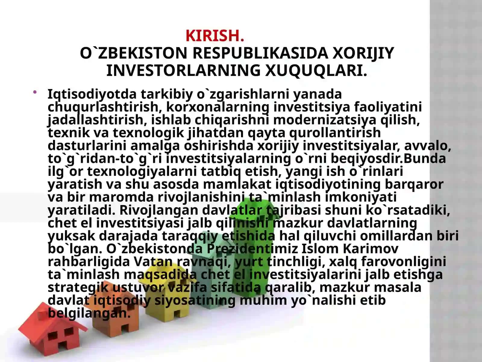 Xorijiy investitsiyalar 2