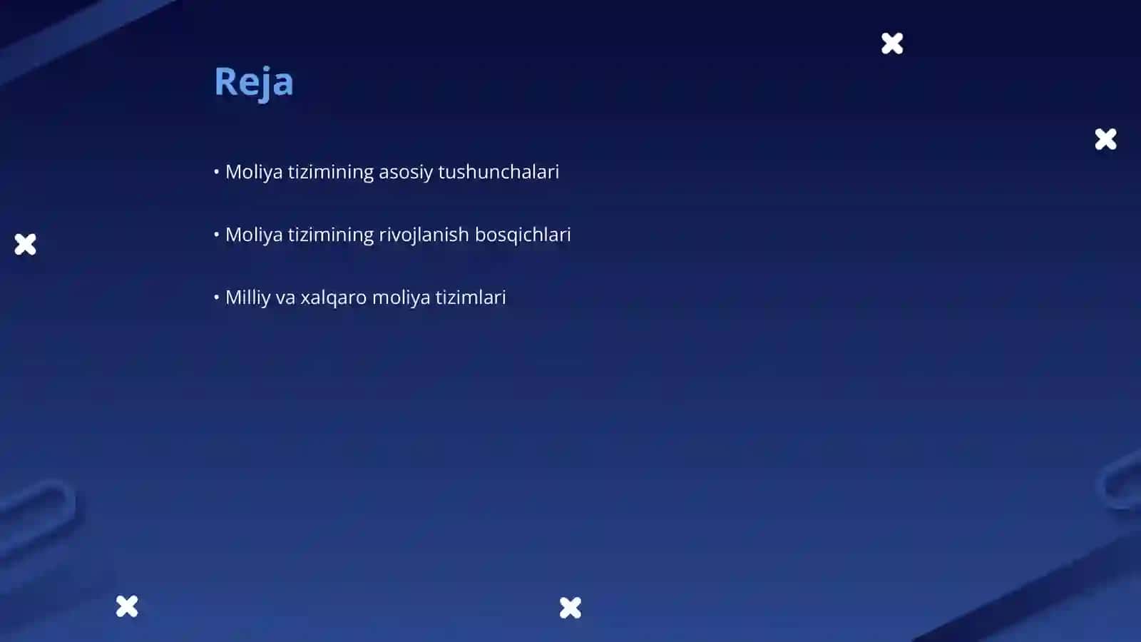 Moliya tizimi rivojlanishining tizimlari 2
