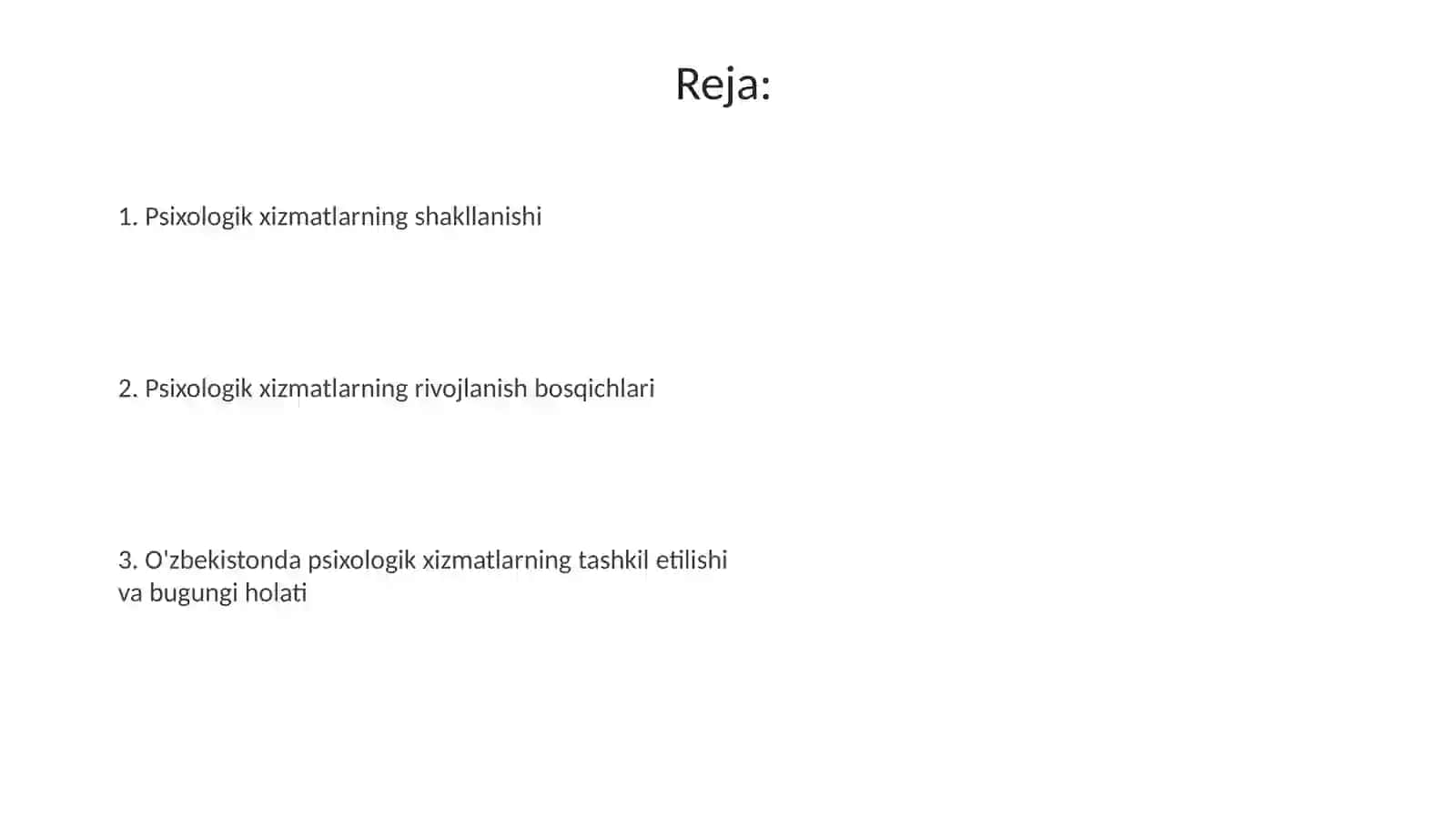 Psixologik xizmatni tashkil etish tarixi 2