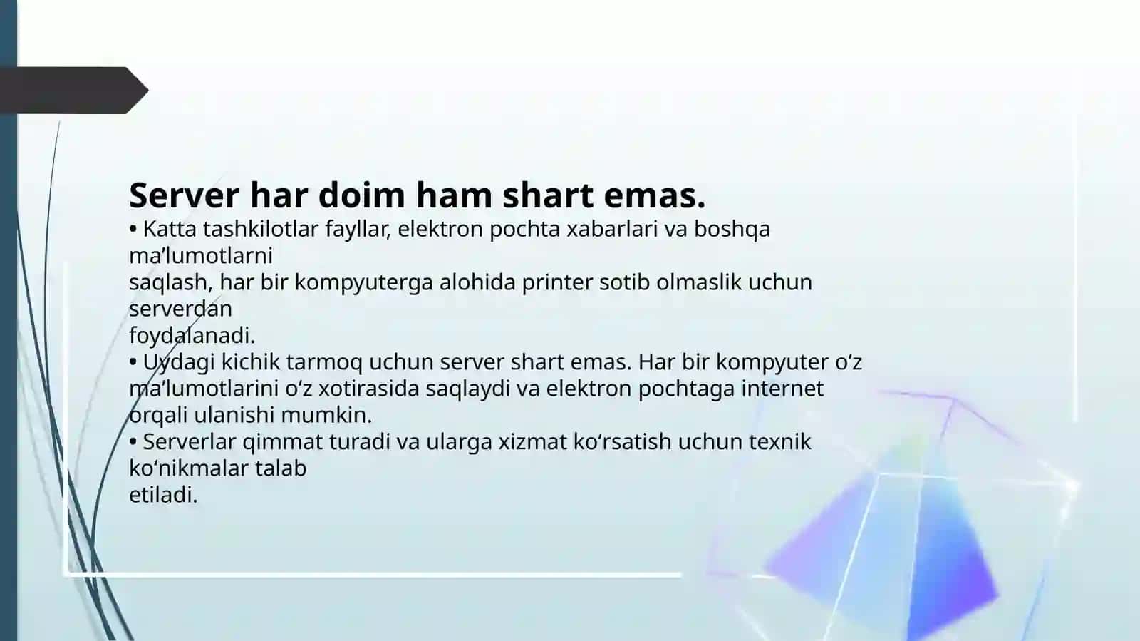 Tarmoqni loyihalash 2
