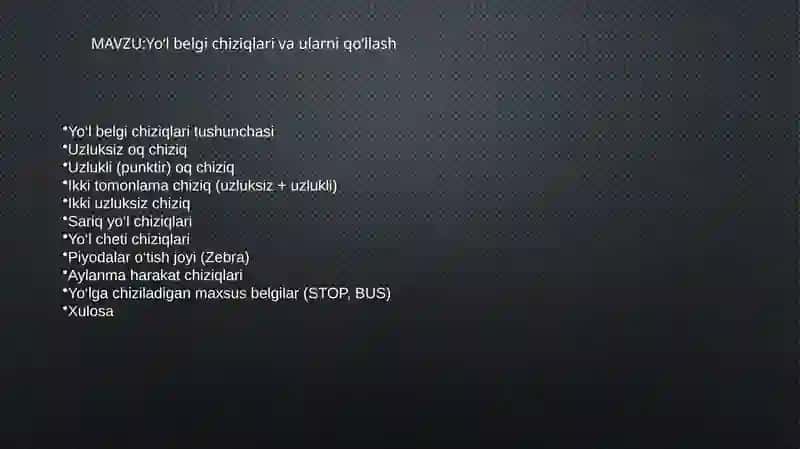 yol belgi chiziqlari 2