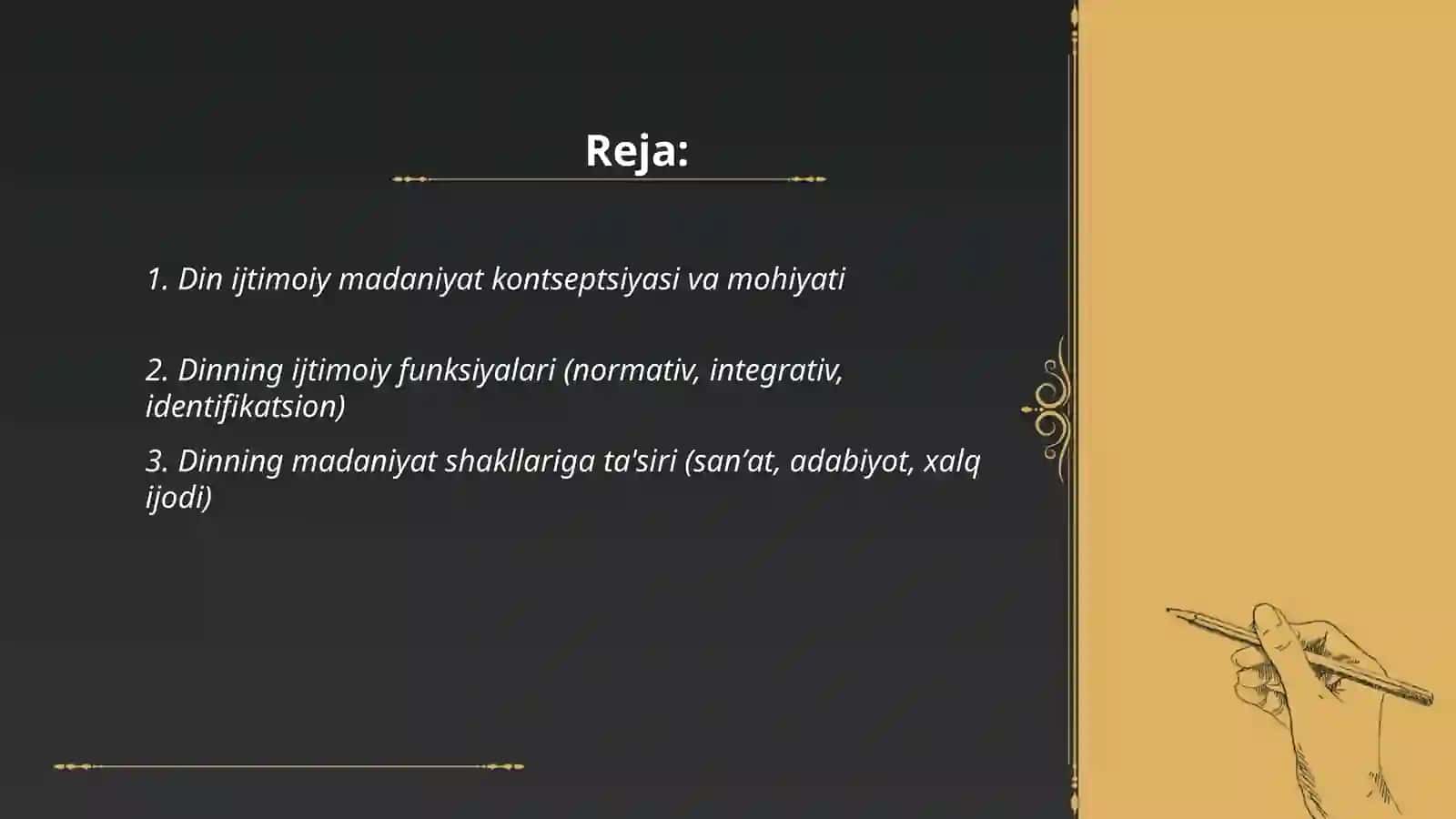 Din ijtimoiy madaniyat hodisa sifatida uning ahamiyati 2