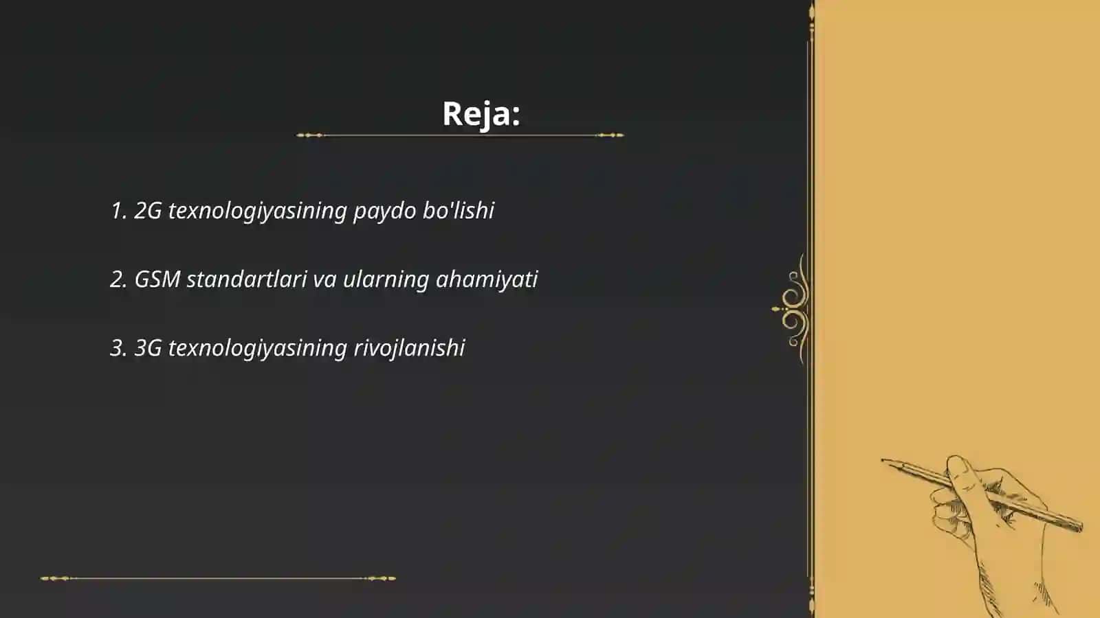 Mobil aloqa standartlari (2G, 3G, 4G, 5G) va ularning rivojlanish bosqichlari 2