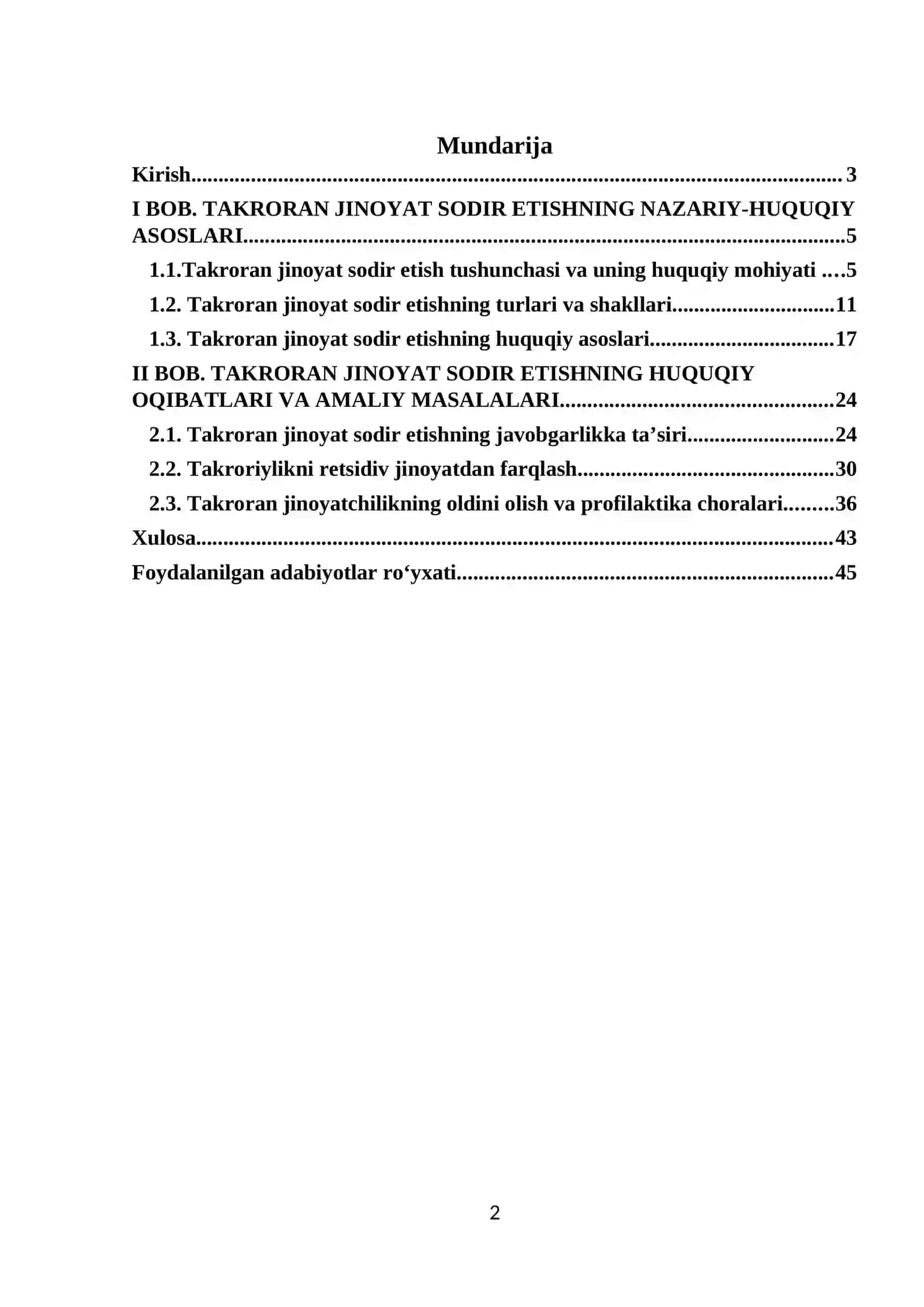 Takroran jinoyat sodir etish 2