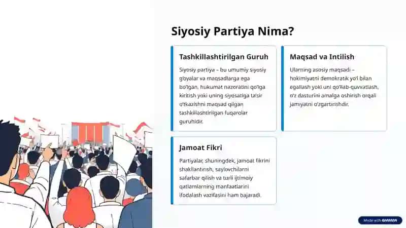 Siyosiy Partiyalar va Mafkuralar: Jamiyatning Harakatlantiruvchi Kuchlari 2