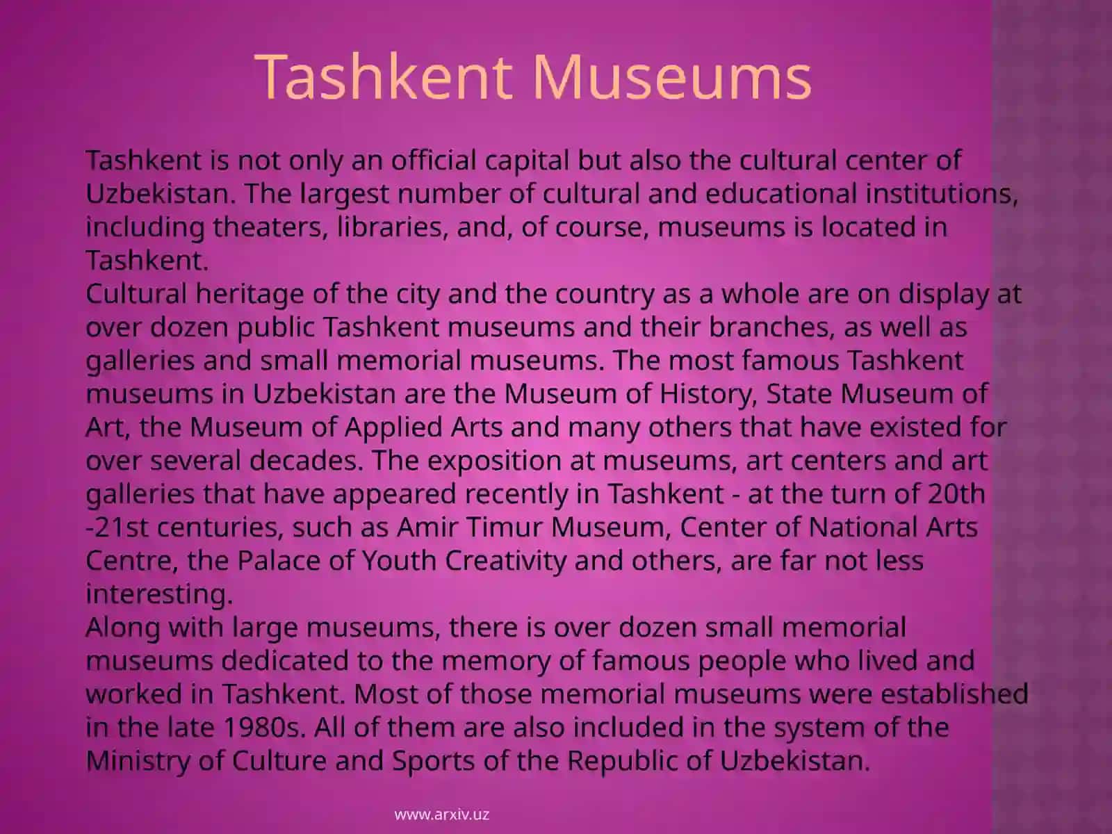 Tashkent Museums 2