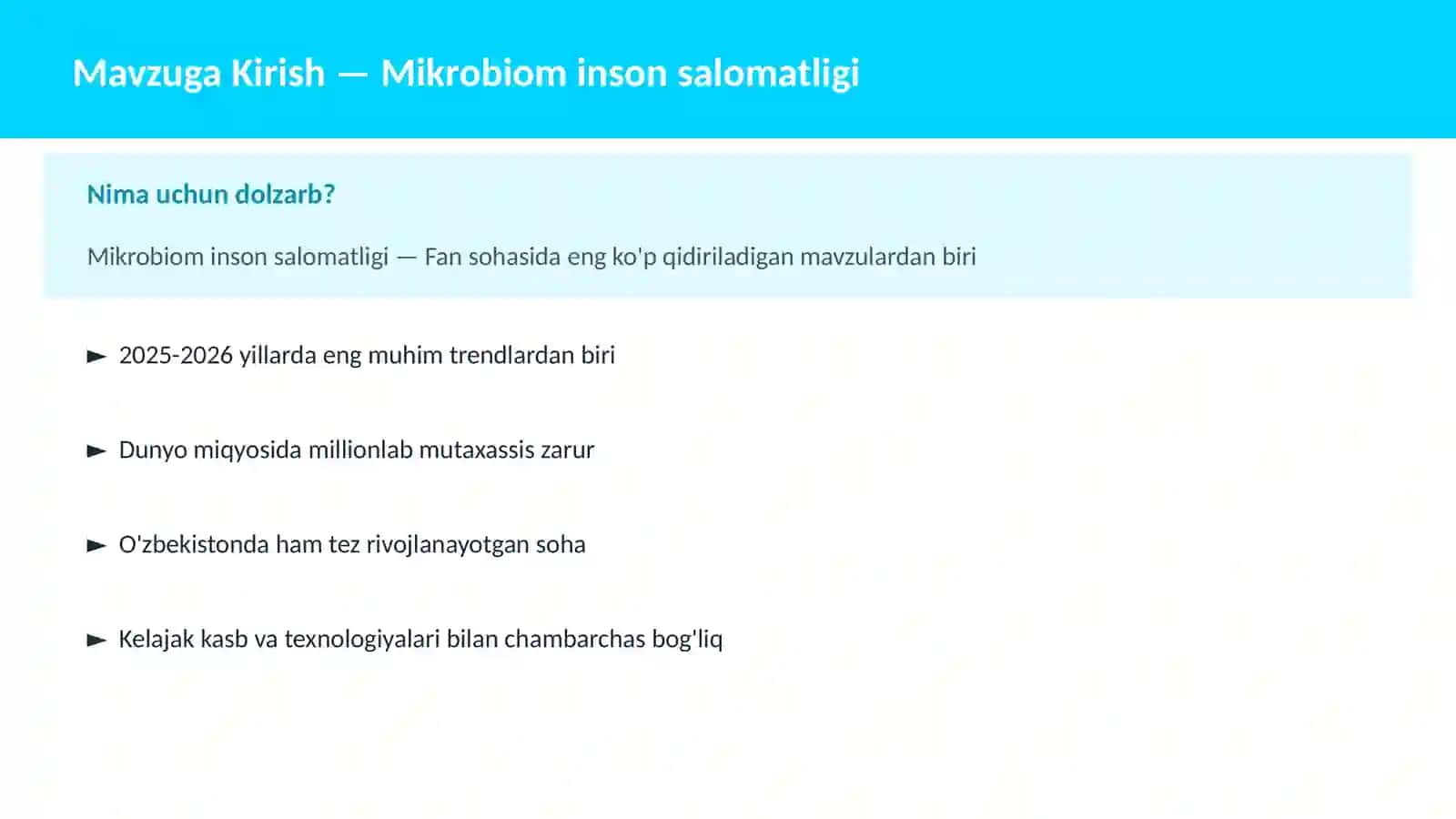 Mikrobiom inson salomatligi 2