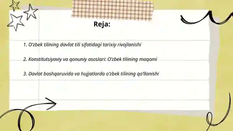 Oʻzbek tili – davlat tili 2