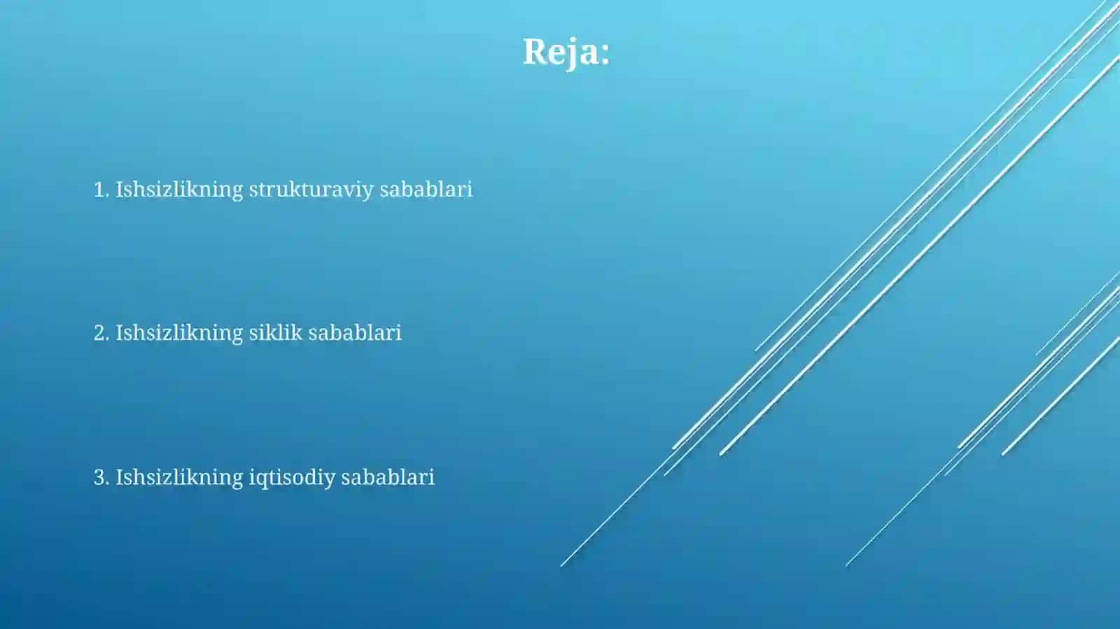 Ishsizlik sabablari 2