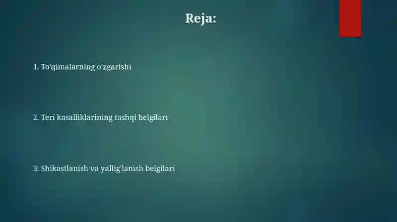 Beda kasalliklari kasallikning namoyon boʻlishi tashqi belgilari 2