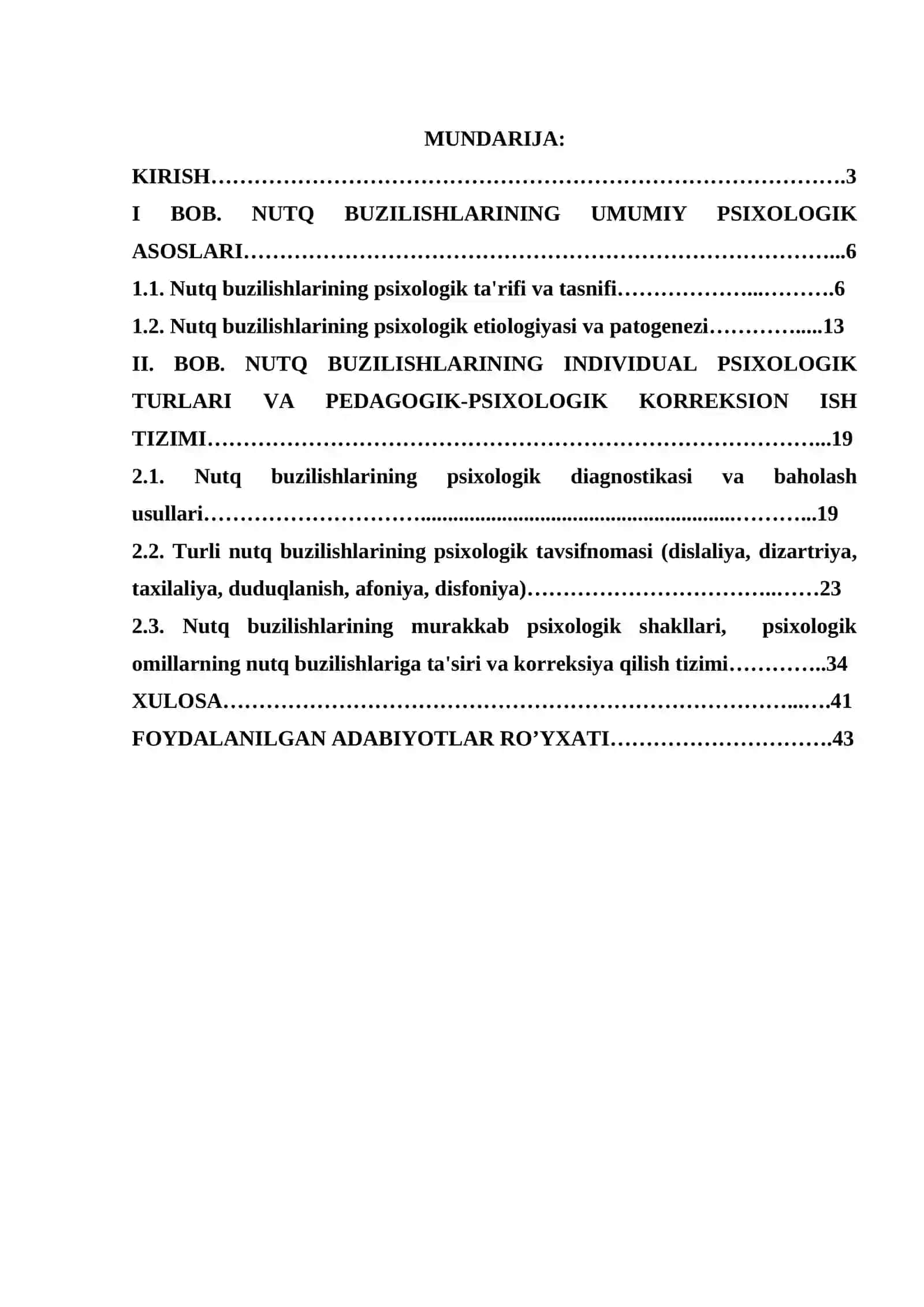 NUTQ BUZILISHLARINING PSIXOLOGIK TASNIFI 2