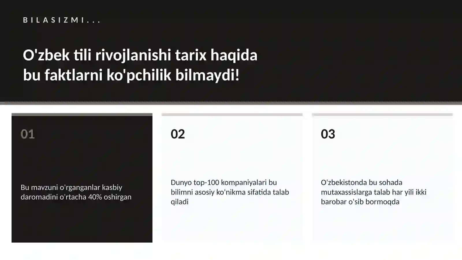 O'zbek tili rivojlanishi tarix 2