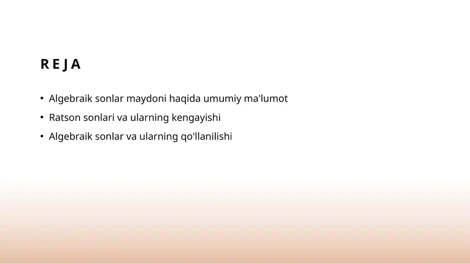 Algebraik sonlar maydoni 2