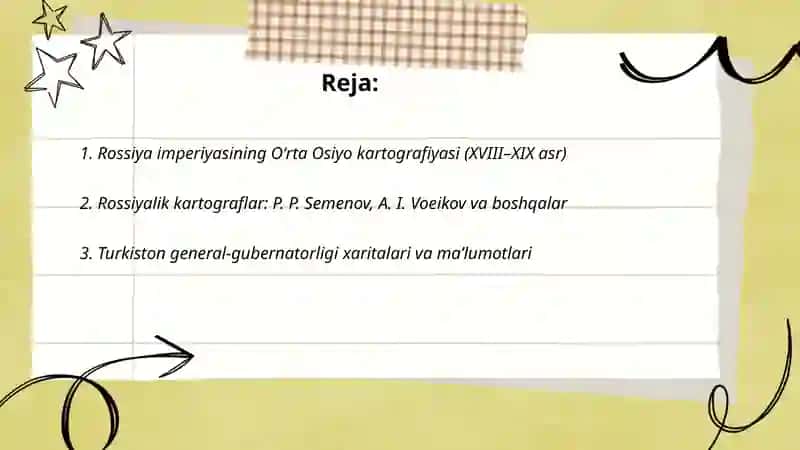 Rossiyada Oʼrta Osiyo haqidagi tarixiy -kartografik maʼlumotlar 2