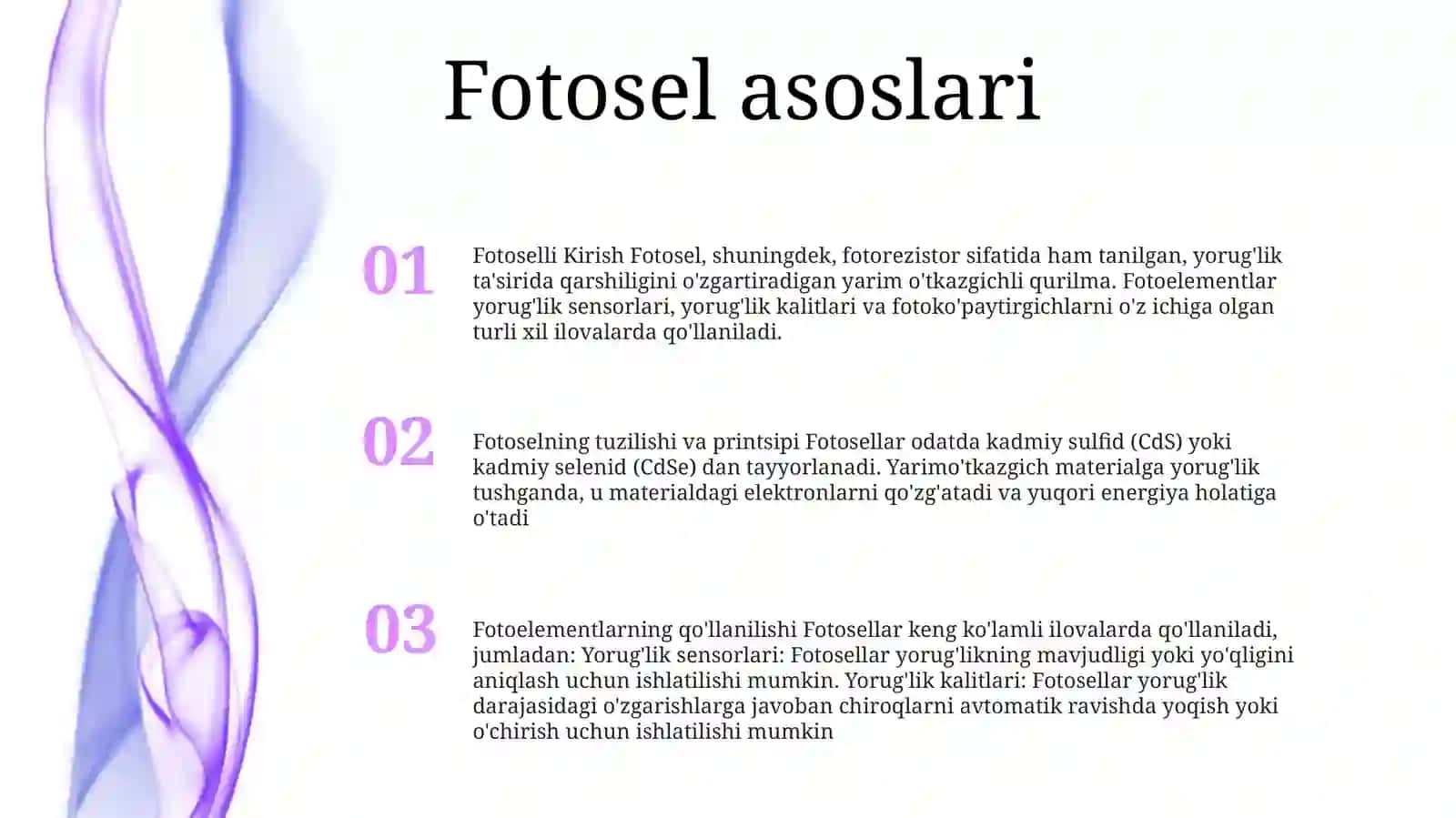 Fotoelementlar Va Ularning QoʻLlanilishi 2