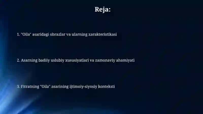 Fitratning "Oila" asari 2