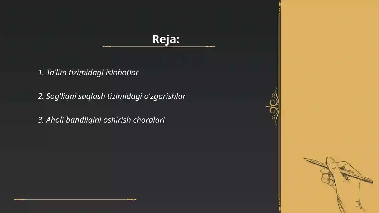 O'zbekistonda ijtimoiy sohada amalga oshirilayotgan o'zgarishlar mazmun va mohiyati 2