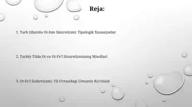 Ot-fe'l sinkretizmi 2