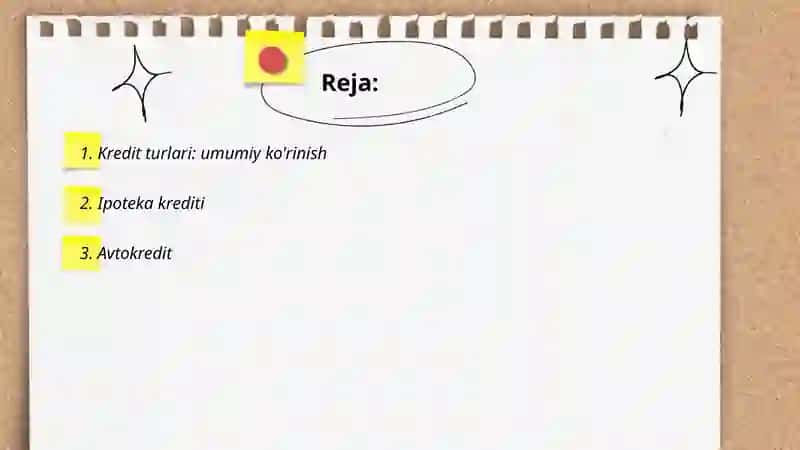 Alohida kredit turlari 2