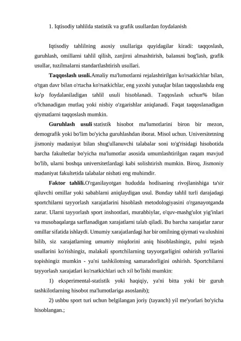 Iqtisodiy tahlilda statistik va grafik usullar 2