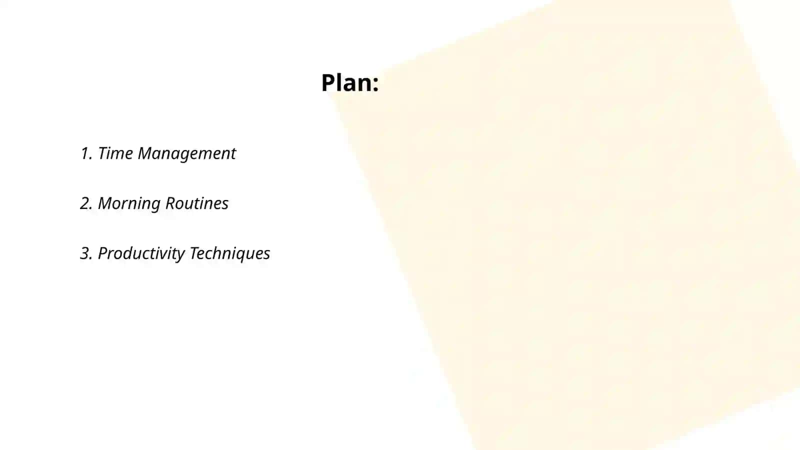 Time Management Techniques 2
