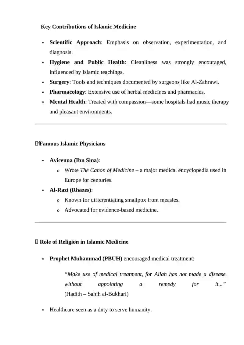 Hospitals: Culture Project – Islamic Medicine 2
