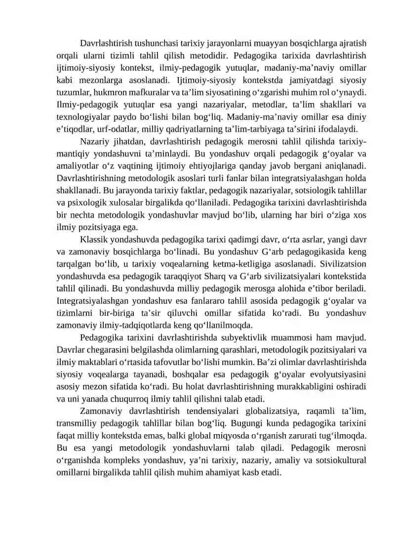 Pedagogika tarixini davrlashtirish muammolari 2