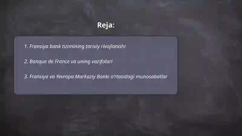 Fransiya bank tizimi 2
