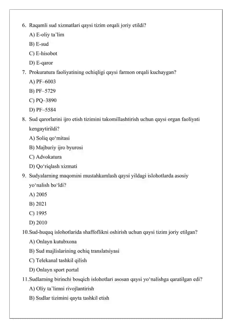 Sud-huquq islohotlari va ularning bosqichlari 2