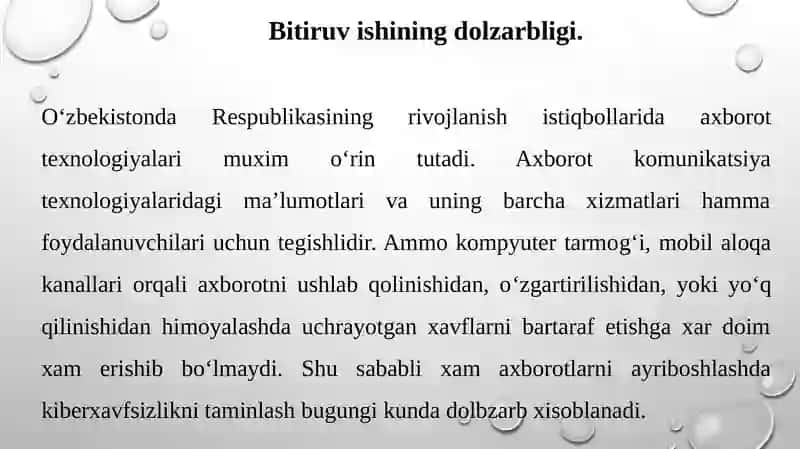 Axborot xavfsizligi 2