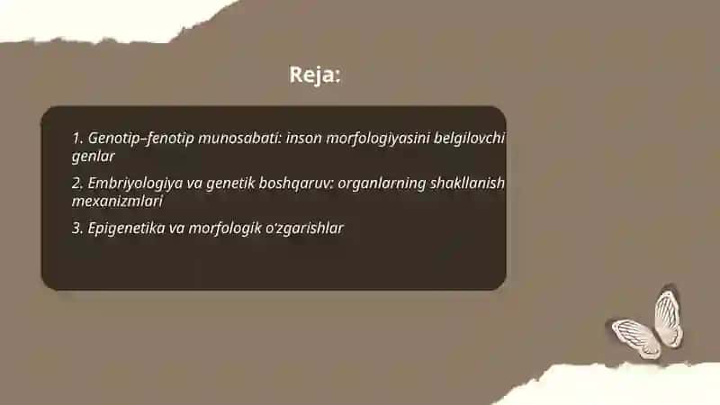 Genetik va morfologik yondashuvlar 2