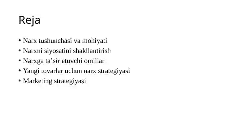 NARX VA NARX SIYOSATI 2