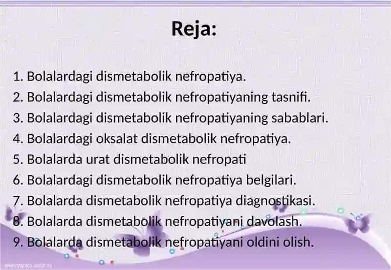 Dismetabolik Nefropatiya 2