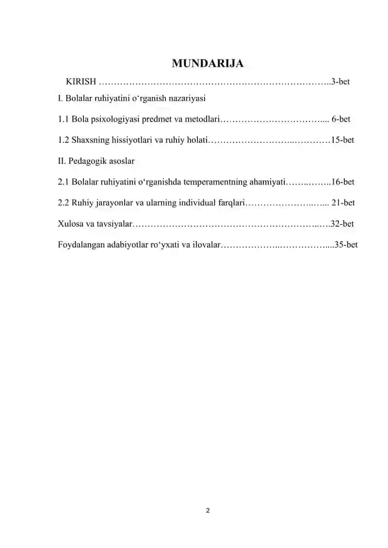 Bolalar ruhiyatini o‘rganishning pedagogik asoslari 2