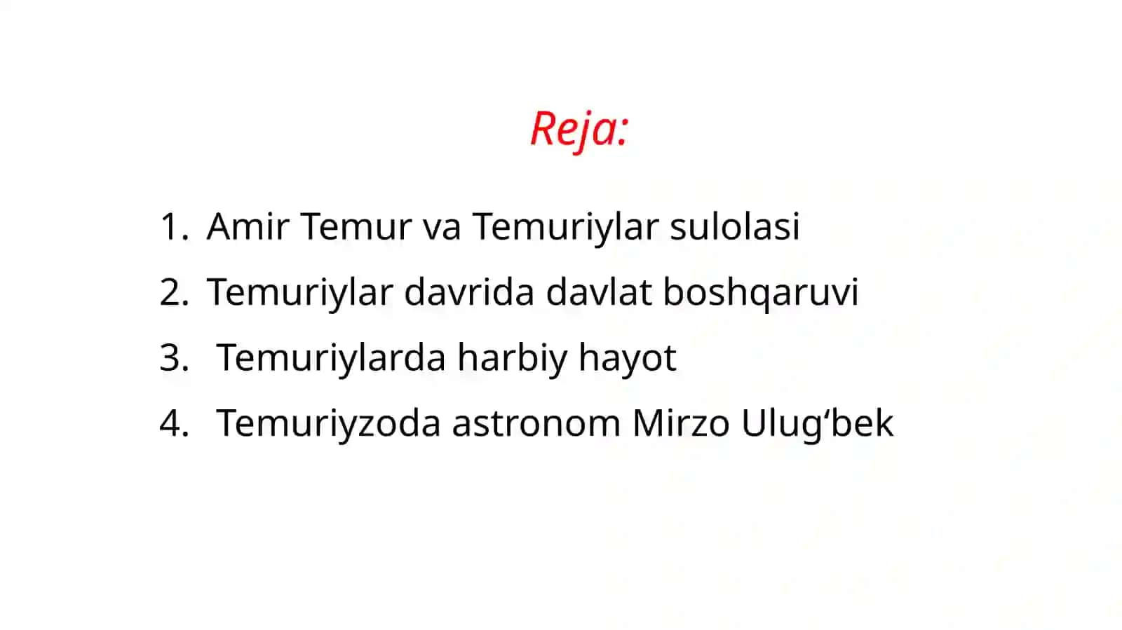Temur tuzuklari fanidan mustaqil ish 2