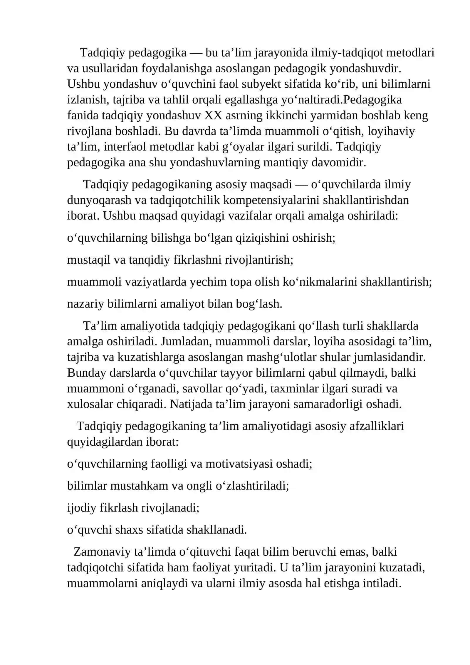 Tadqiqiy pedagogika va ta’lim amaliyoti 2