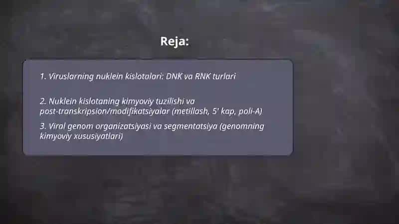 Viruslarning kimyoviy tarkibi 2