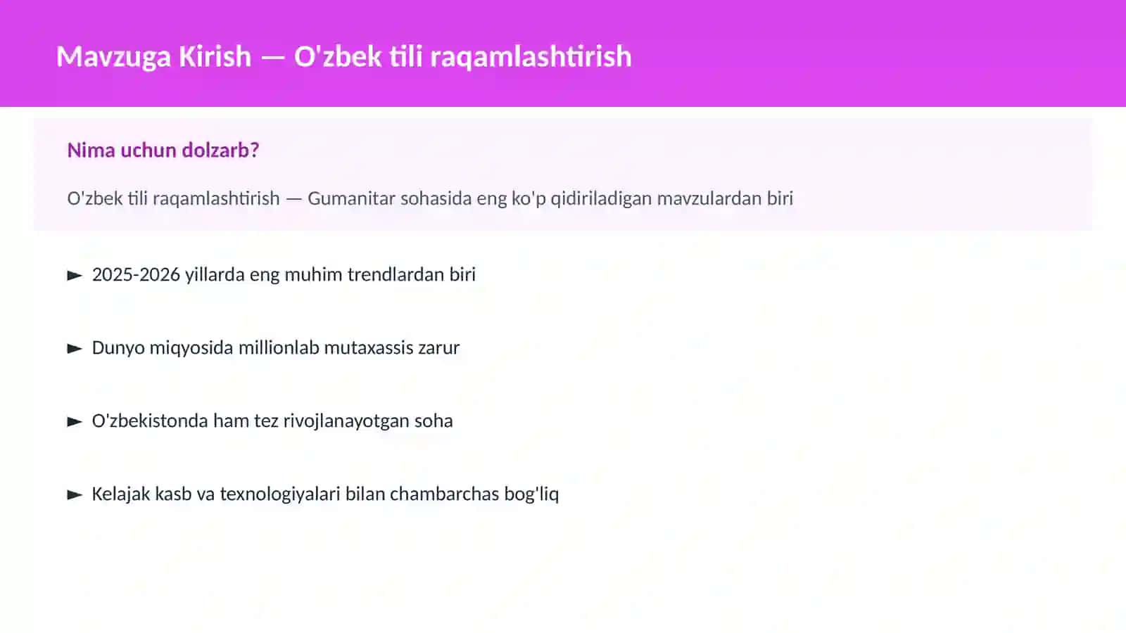 O'zbek tili raqamlashtirish 2