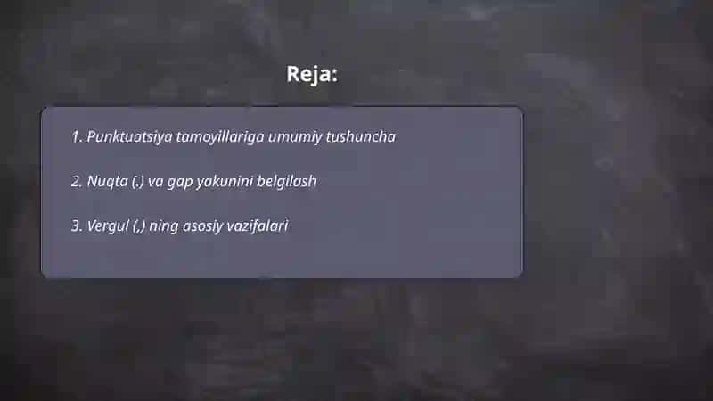 Punktuatsiya tamoyillari 2