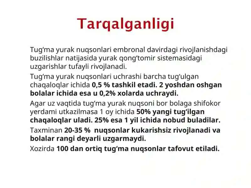 Tug'ma yurak nuqsonlari 2