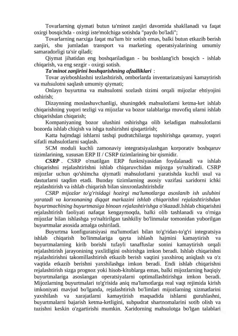 Logistik zanjirlar va operatsiyalar 2