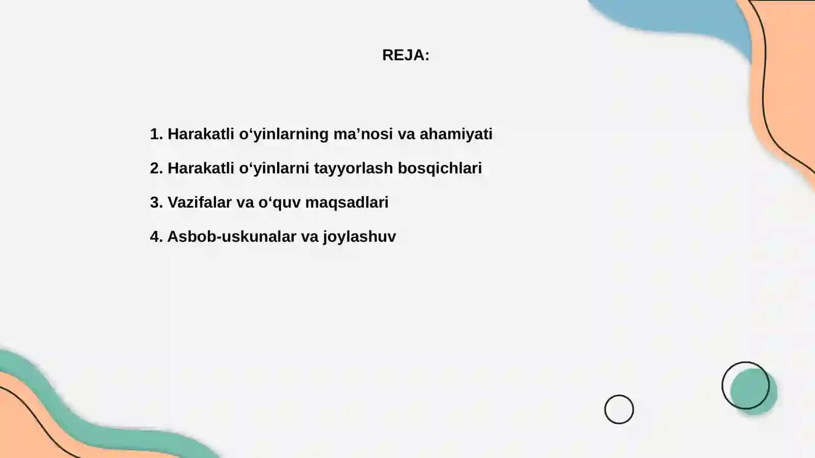 Harakatli oʻyinlarni tashkil qilish va oʻtkazish 2
