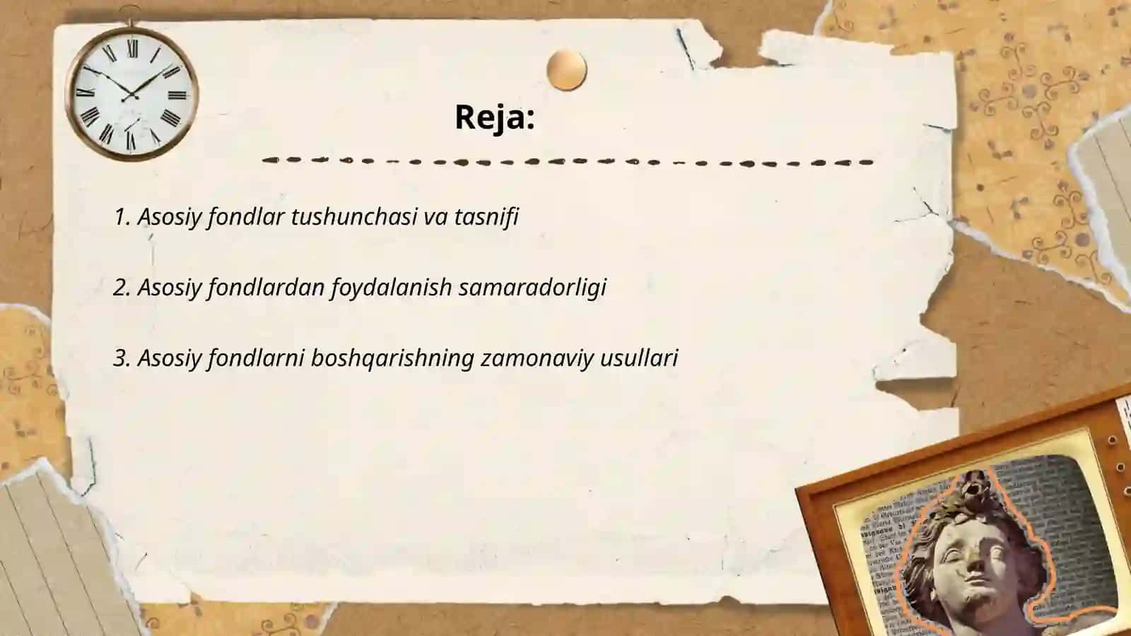 Asosiy fondlar tushunchasi va tasnifi 2