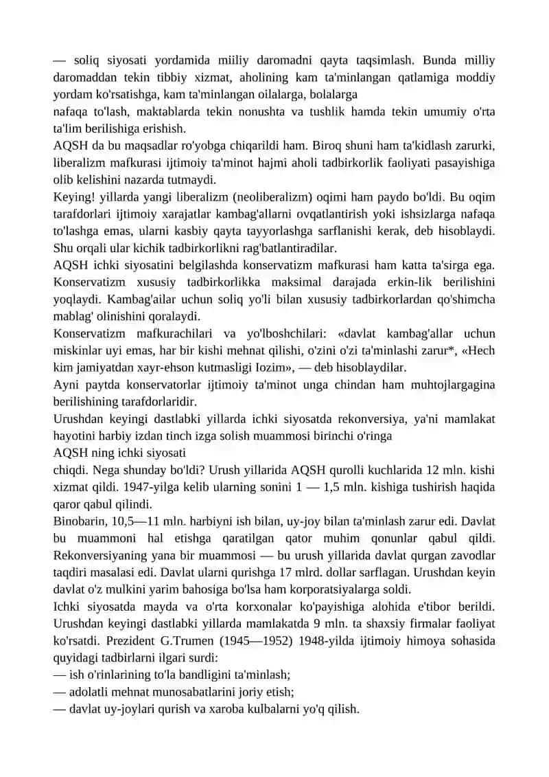Ikkinchi jahon urushining AQSH uchun oqibatlari 2