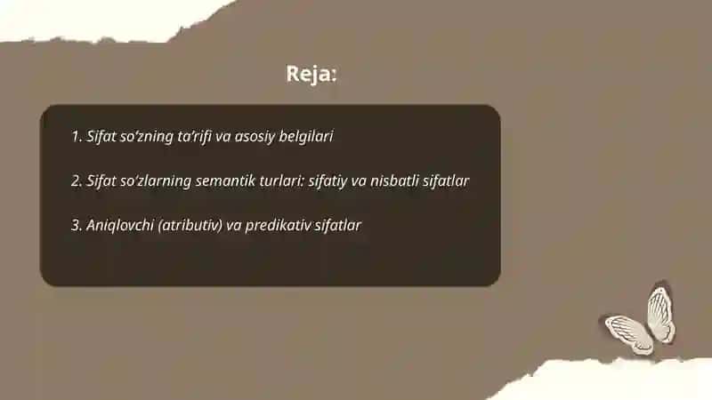Sifat so‘z turkumi 2