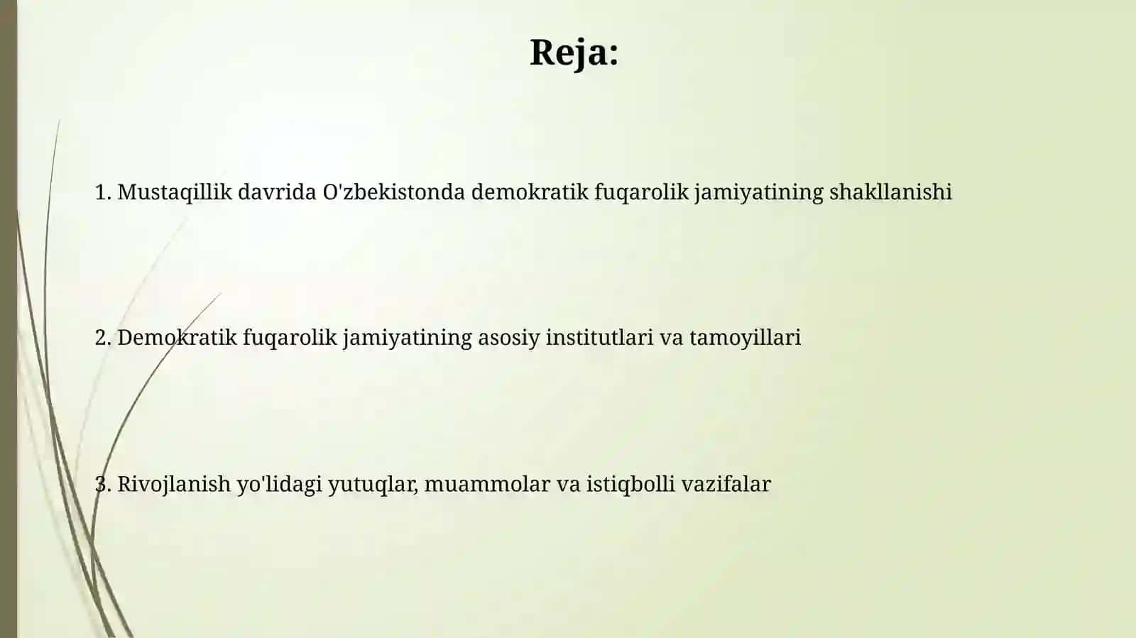 O'zbekistonda demokratik fuqorolik jamiyati asoslarning 2