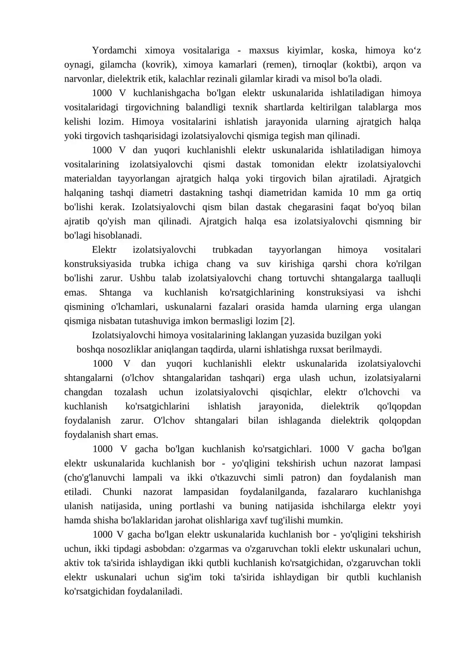 Elektr tokidan himoya qiluvchi vositalarni sinash 2